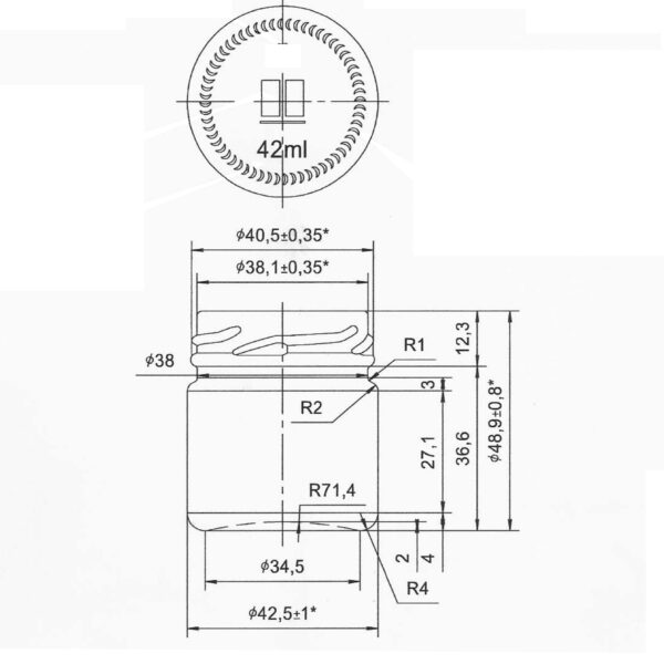 JAR 0.042L MINIATURE TO43