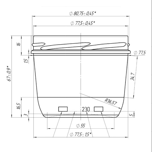 JAR 0.230L CONICO TO82