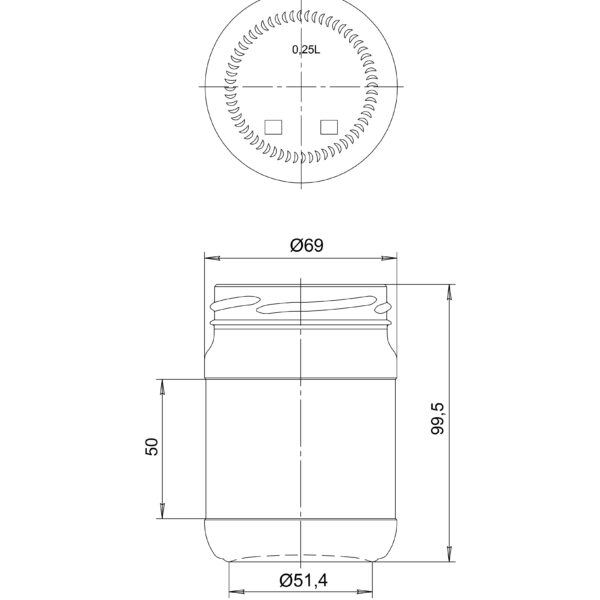 JAR 0.250L MINI TO66