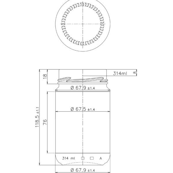 JAR 0.314L STD DTO63