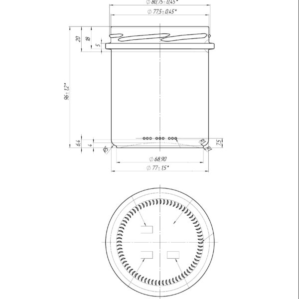 JAR 0.350L RING TO82