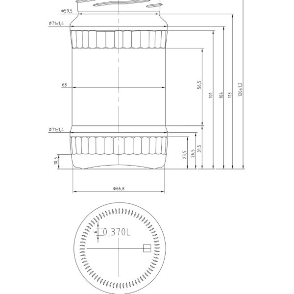 JAR 0.370L FACETTEN TO66