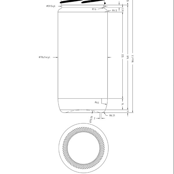 JAR 0.500L WINE LEAF TO63