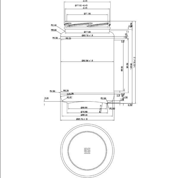 JAR 0.750L SHORT TO82