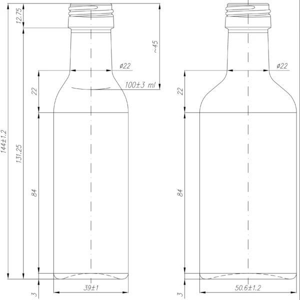 BOTTLE 0.100L MARASCA GEM FLINT _ GREEN PP24