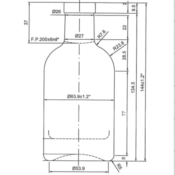 BOTTLE 0.200L MASTER FLINT _ EXTRA FLINT CORK