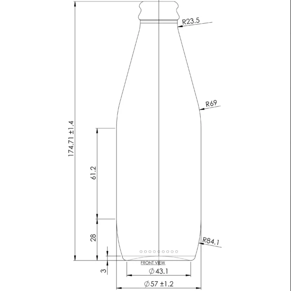 BOTTLE 0.250L CORAL FLINT CROWN