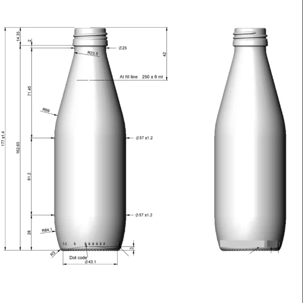 BOTTLE 0.250L CORAL FLINT MCA28