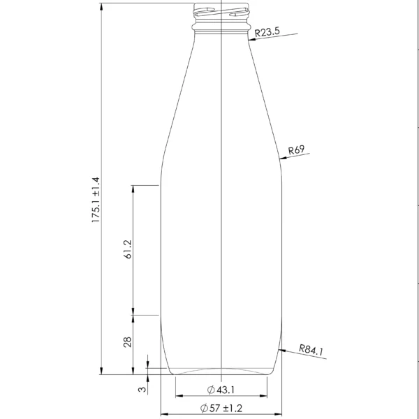 BOTTLE 0.250L CORAL FLINT TWIST CROWN