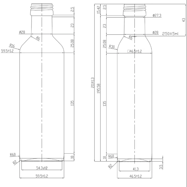 BOTTLE 0.250L MARASCA GEM FLINT _ GREEN PP31.5
