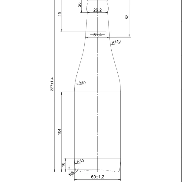 BOTTLE 0.330L APO AMBER _ GREEN CROWN