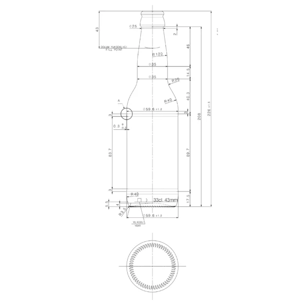 BOTTLE 0.330L LONGNECK FLINT CROWN
