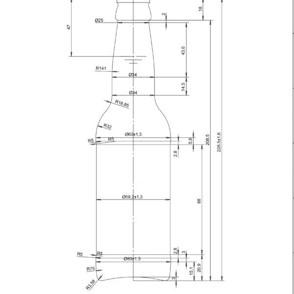 BOTTLE 0.330L LONGNECK SUPER LIGHT AMBER _ GREEN CROWN