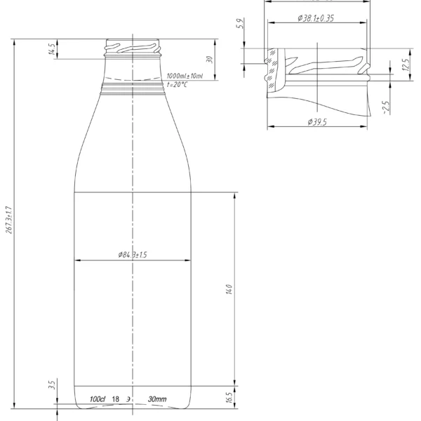 BOTTLE 1.000L FRAICHEUR TO43